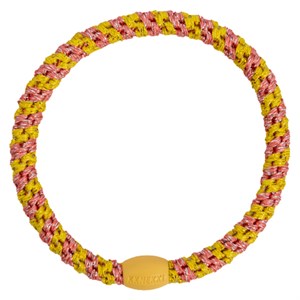 KKNEKKI -  Hårelastik - Slim, Coral Glitter Stripe